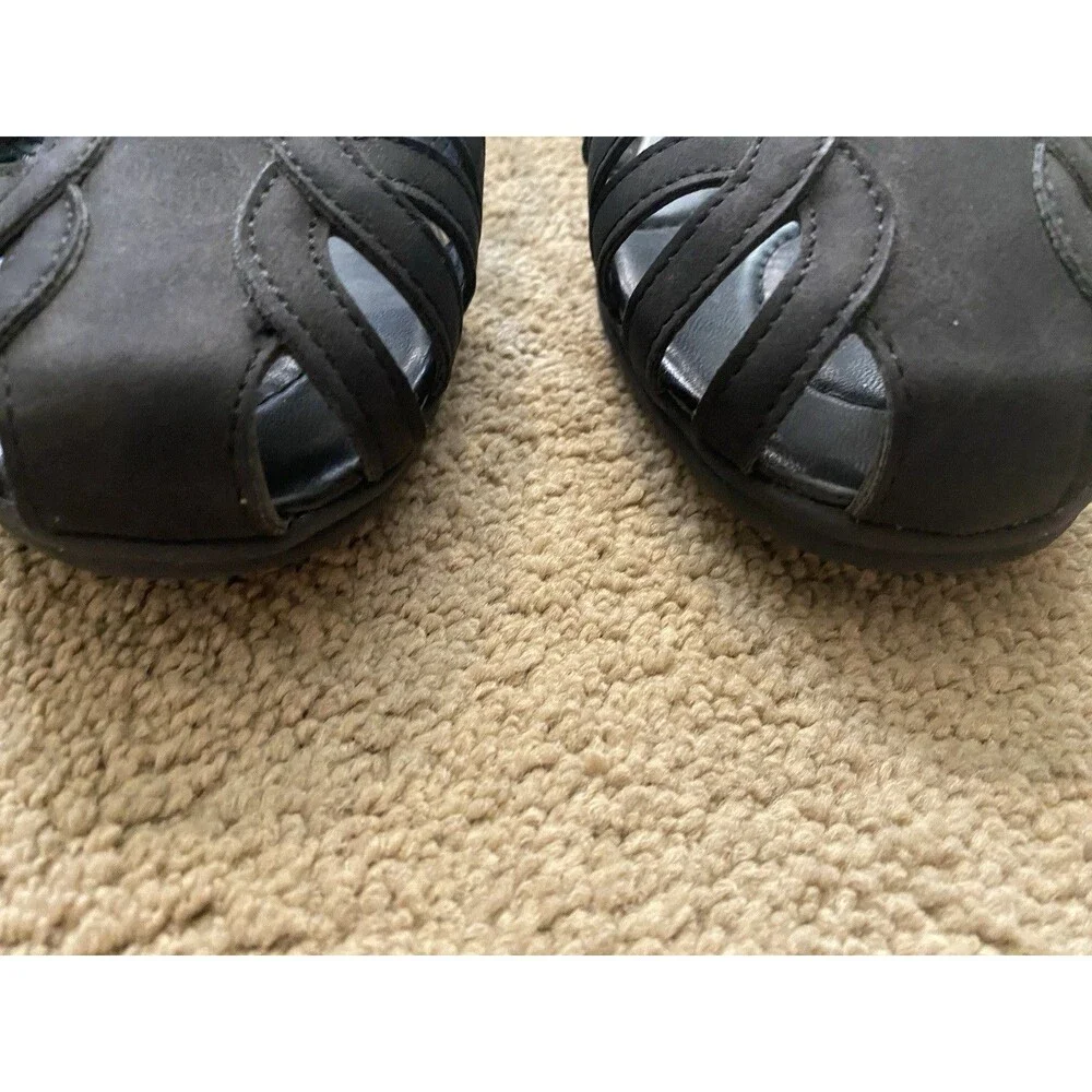 Angel Step Black Fisherman Breeze Sandals Adjustable Strap Women Size 8W